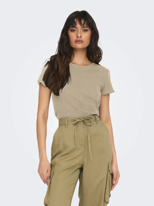 ONLY CARLOTTA T-shirt Humus