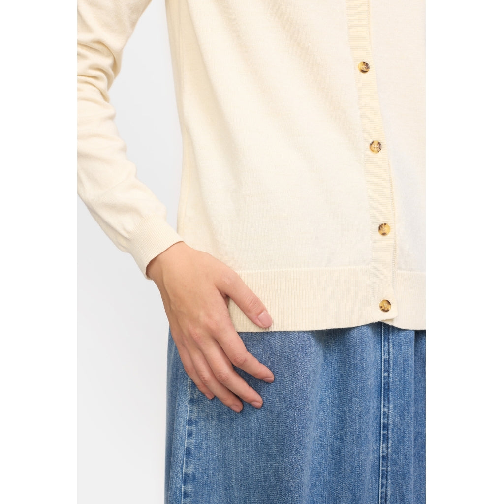 Beställningsvara: SOFT REBELS MARLA Kofta Creme/Arctic Wolf SR120-213