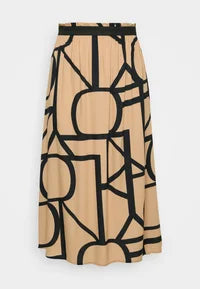 CARMAKOMA VENEDIG Lång kjol Beige/Svart