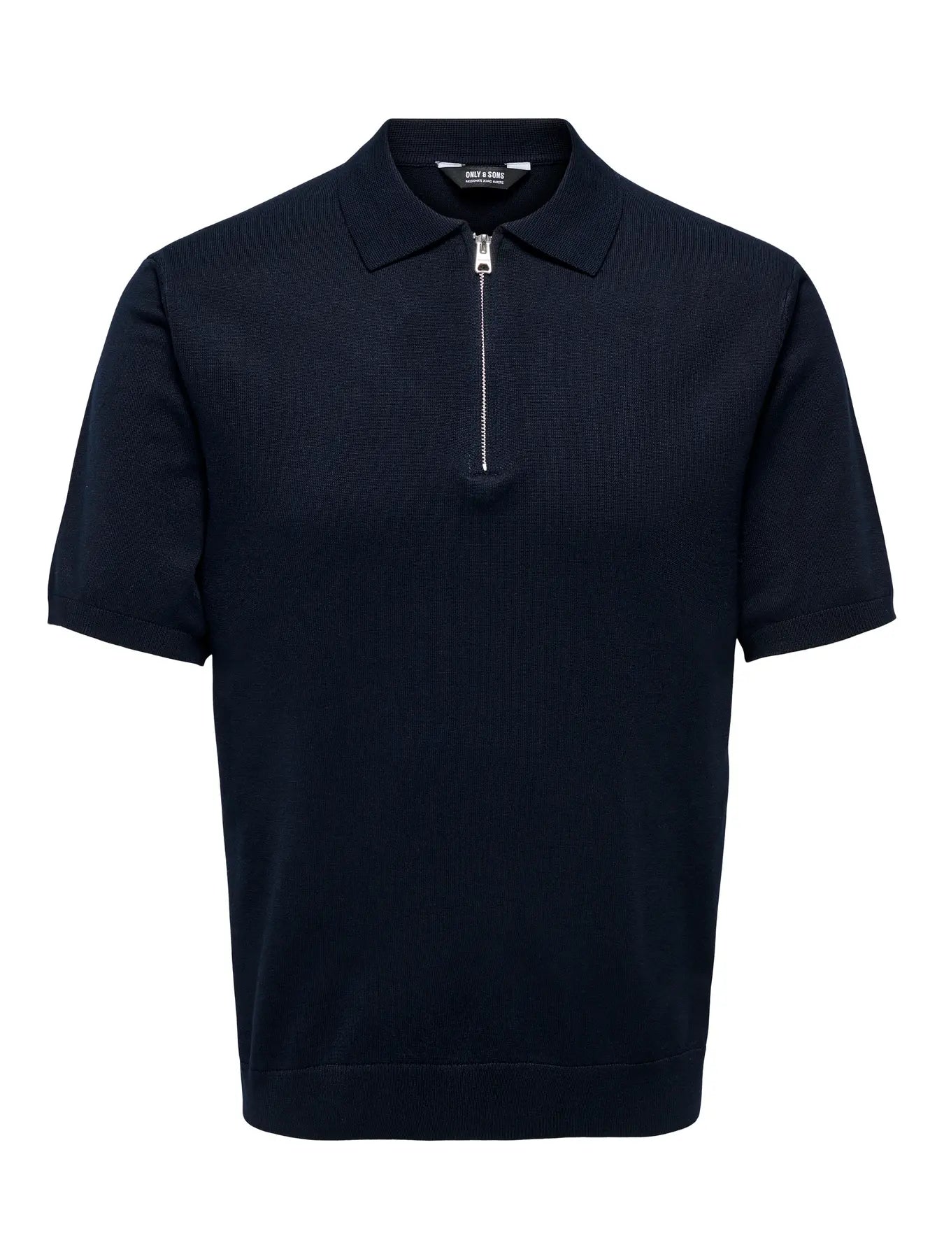 ONLY & SONS WYLER Zip T-shirt Dark Navy