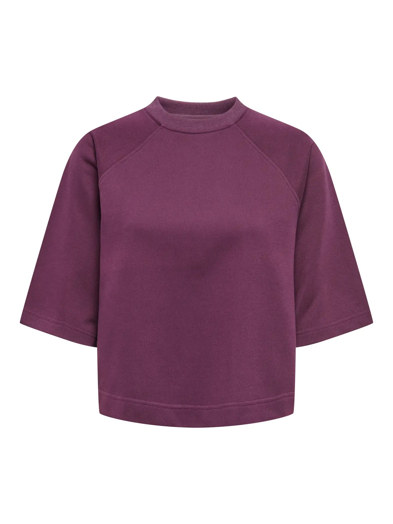ONLY DASIE 2/4 O-neck, raglan T-shirt Mauve Wine