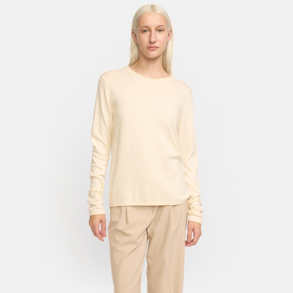 SR MARLA SR219-208 O-NECK ROLL EDGE KNIT