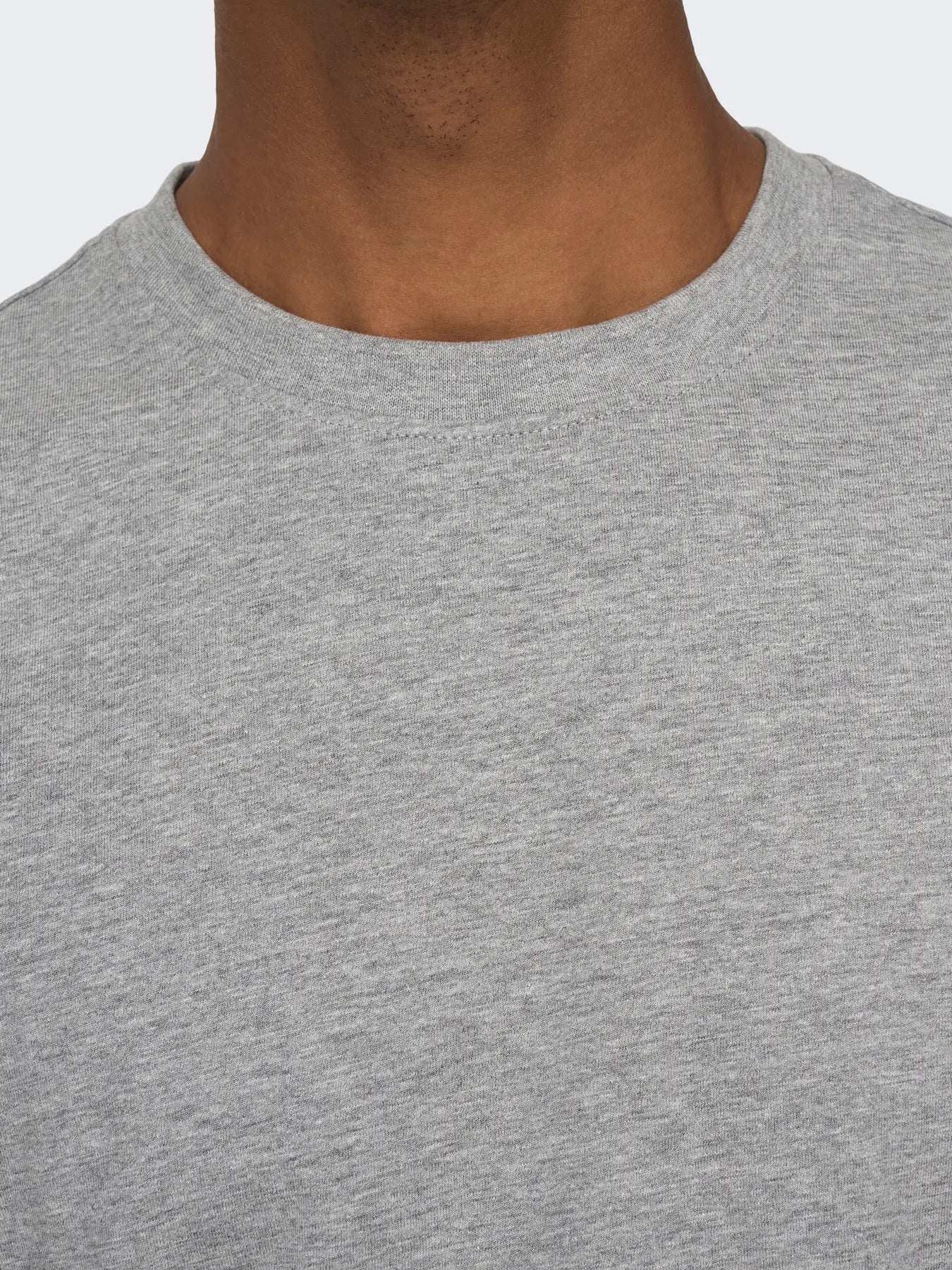 ONLY & SONS FRED T-shirt Light Grey Melange