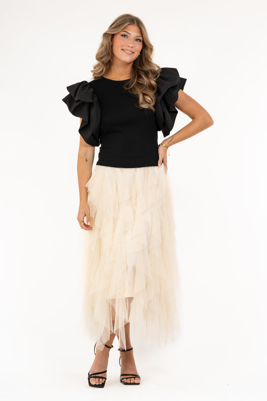 Capri Collection CLARA Tyllkjol Champagne