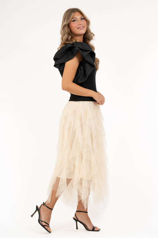 Capri Collection CLARA Tyllkjol Champagne