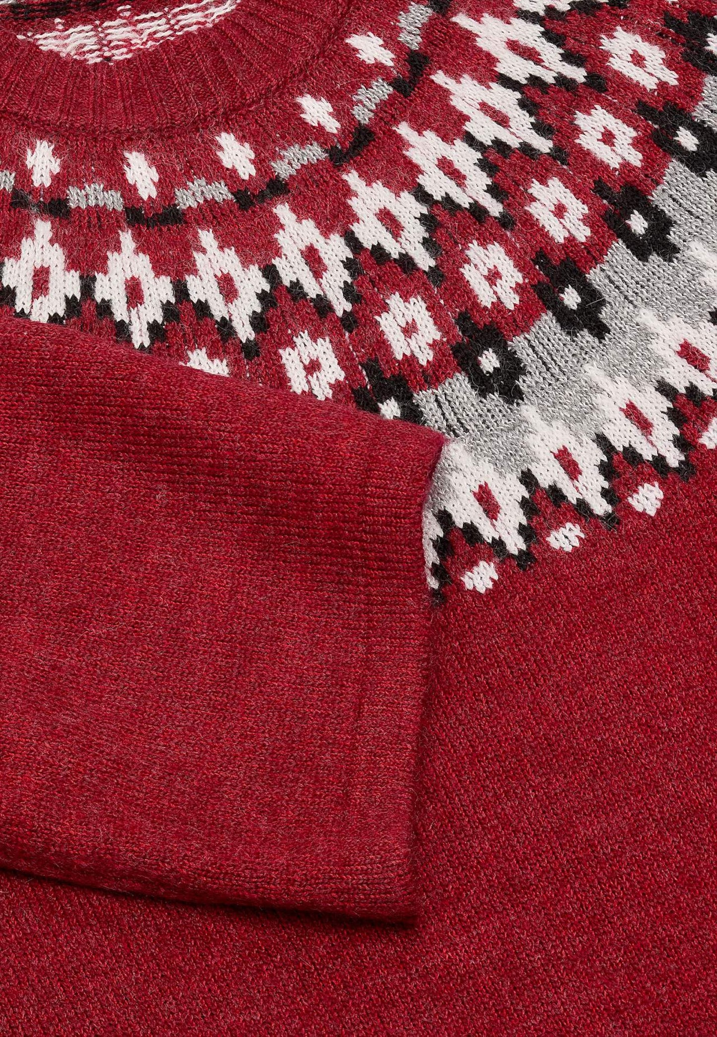 CELLBES Klänning Stickad, jacquardmönstrad Röd 7010020324