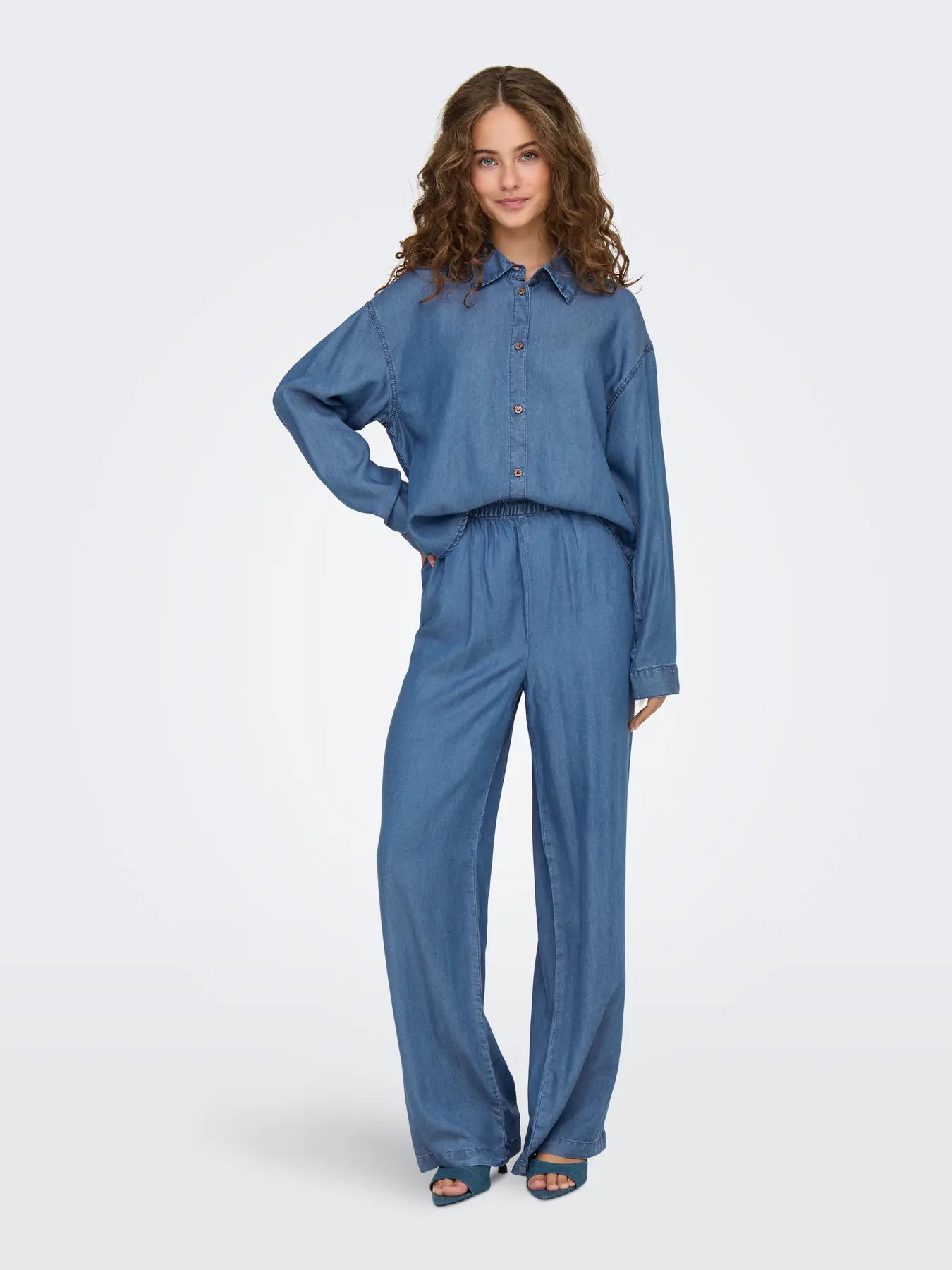 ONLY CHARIS LIFE LS Skjorta Medium Blå Denim