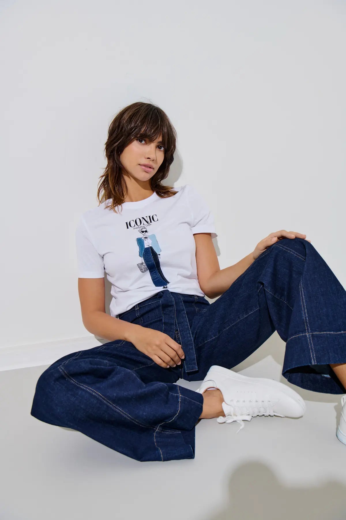 ONLY MADISON Hög midja Vida ben 15326809 Jeans -Dark Blue Denim