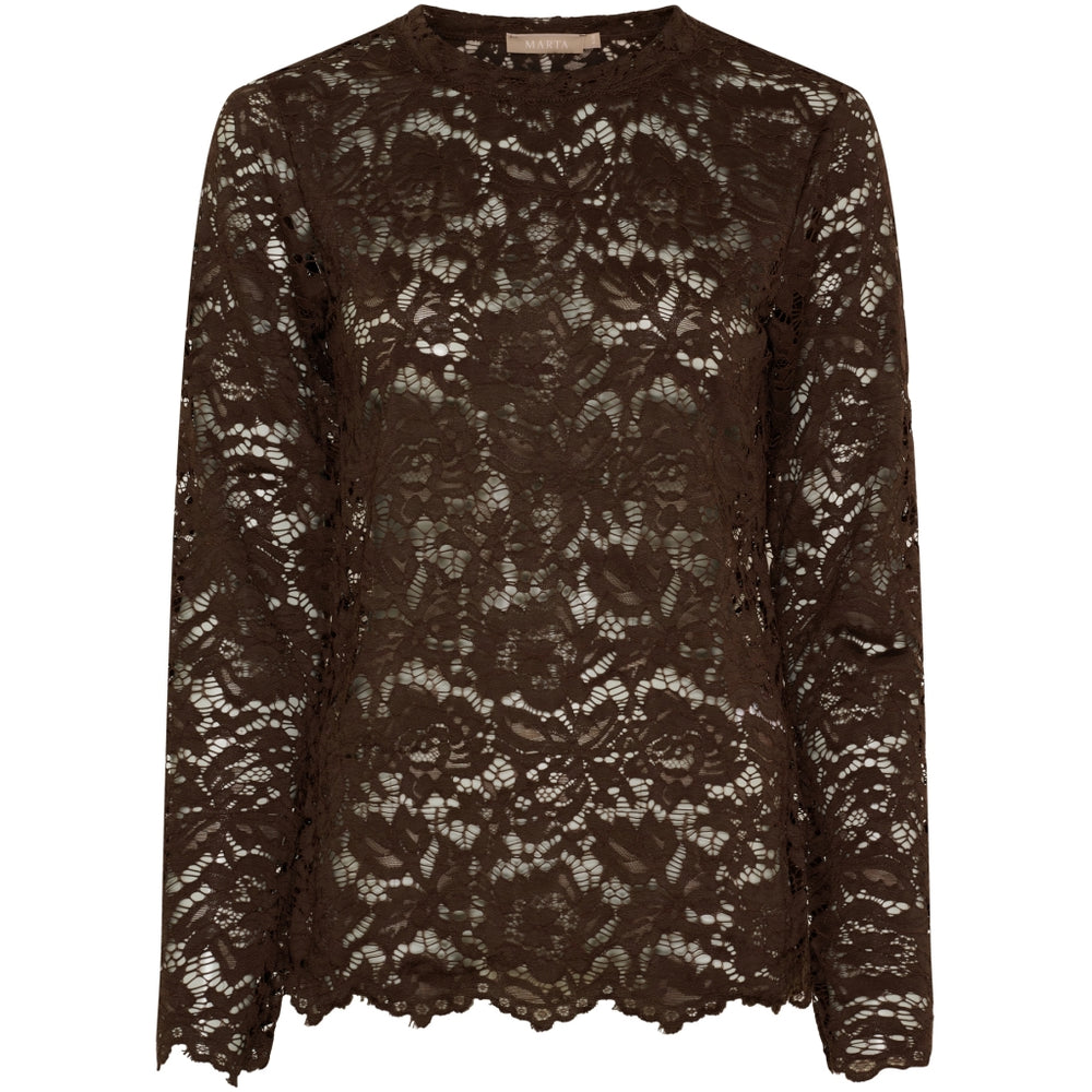 Marta du chateau Spets topp 7707 brun