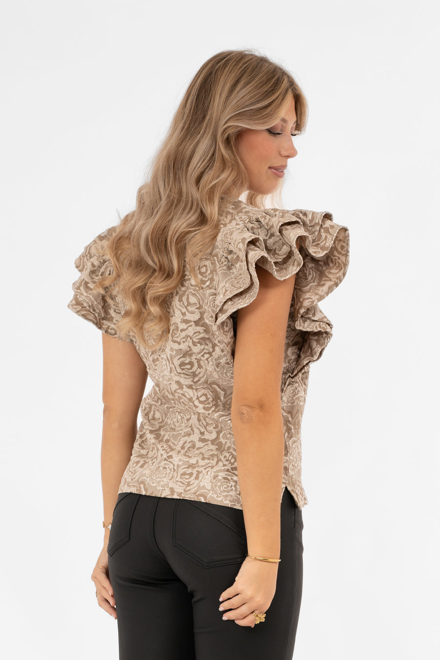 CAPRI COLLECTION MEGAN 26043 BLOUSE CAFFE LATTE