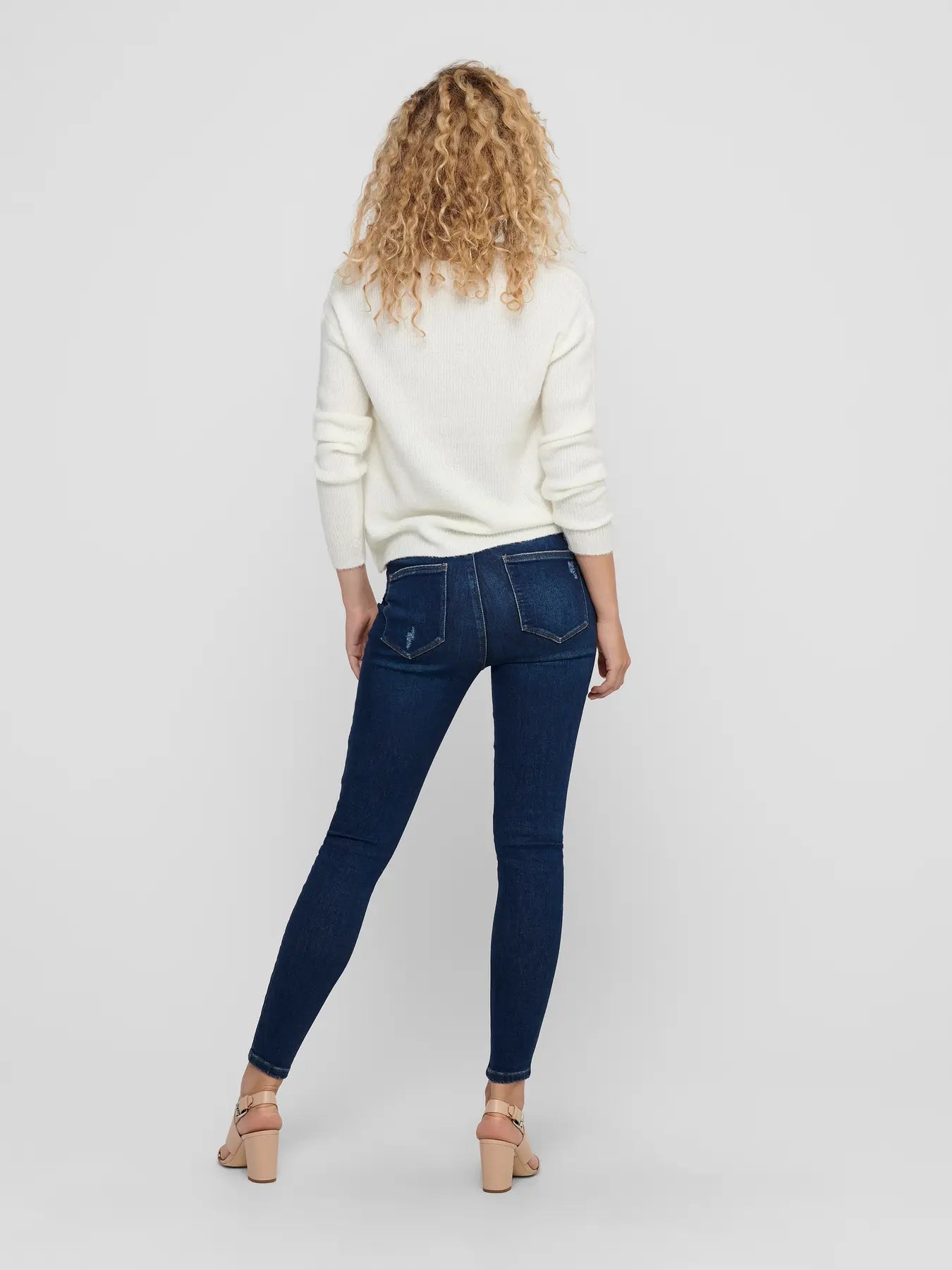 ONLY CAMILLA Stickad tröja Birch Melange