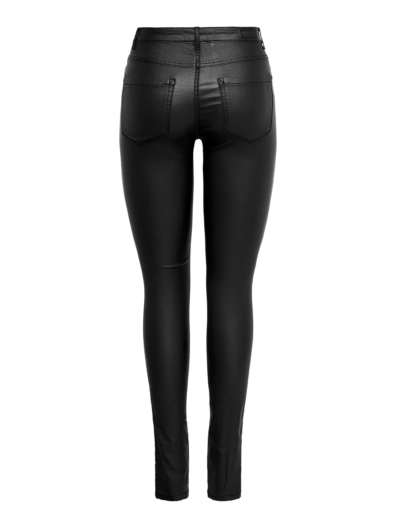 ONLY ROYAL Skinny Fit Byxor i läderimitation Svart