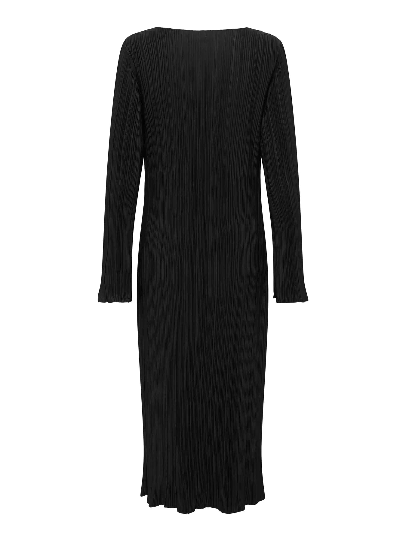 ONLY PERY L/S LONG DRESS BOAT NECK BLACK