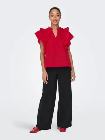 ONLY SUNNY Topp High Risk Red
