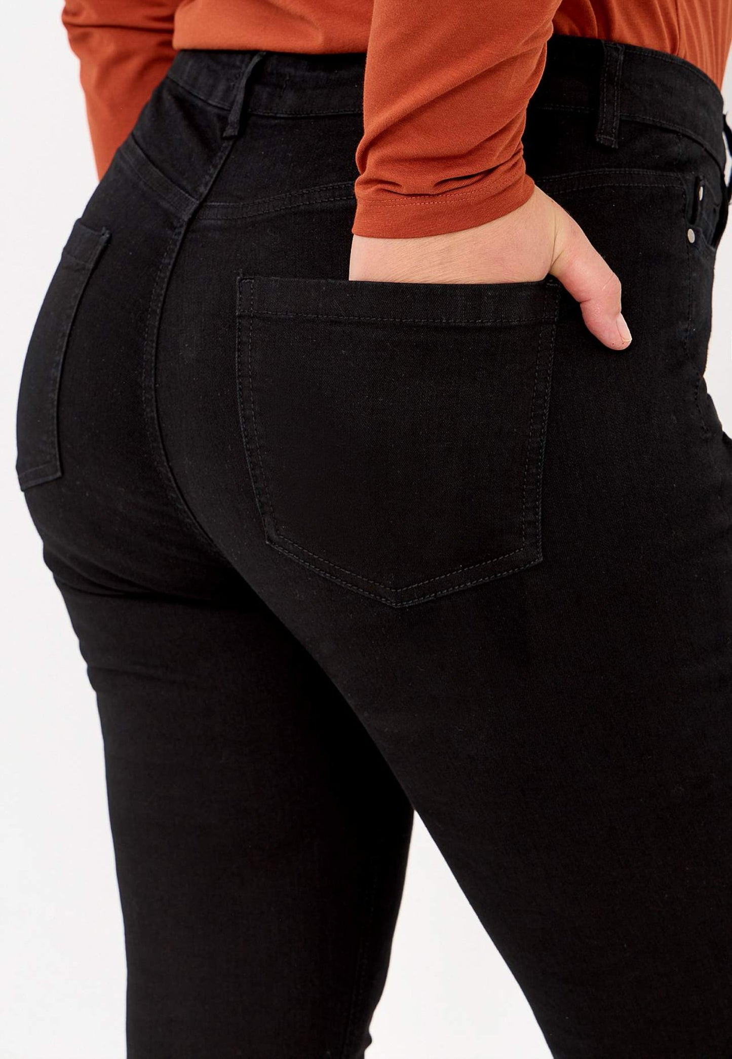 CELLBES LINNEA Stretchjeans med rakt ben Svart 618710-1913