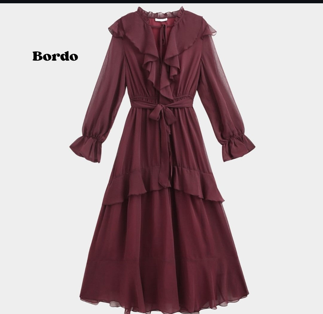 CARAMELLE Klänning Bordo PS9216