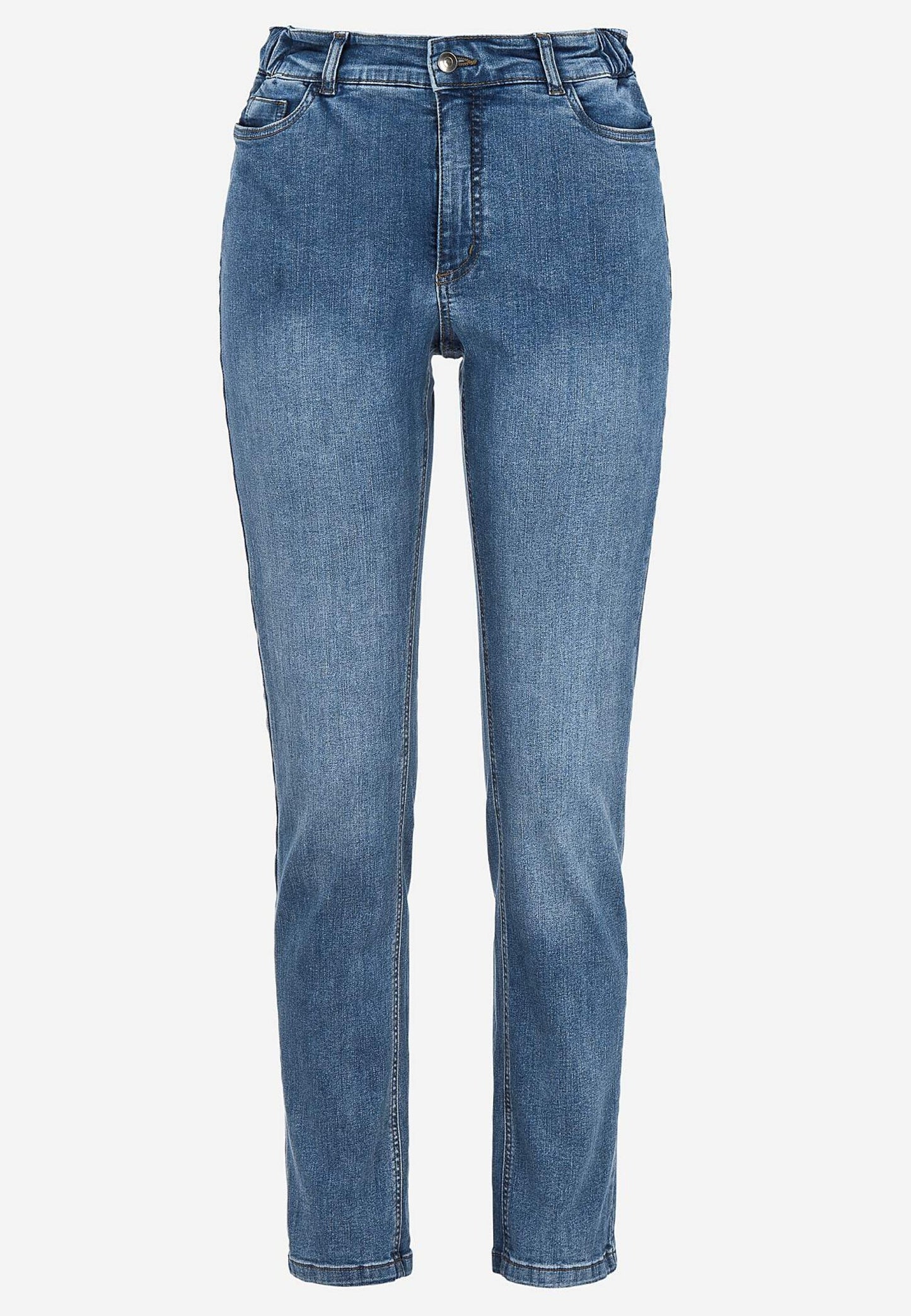 CELLBES Ljusblå Jeans med resår i sidorna
