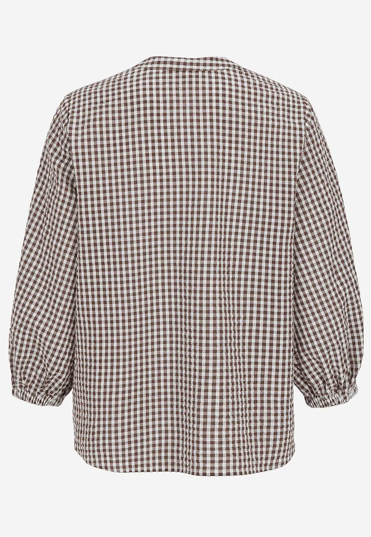 Cellbes Elly 701368-0010 brun smårutig blus