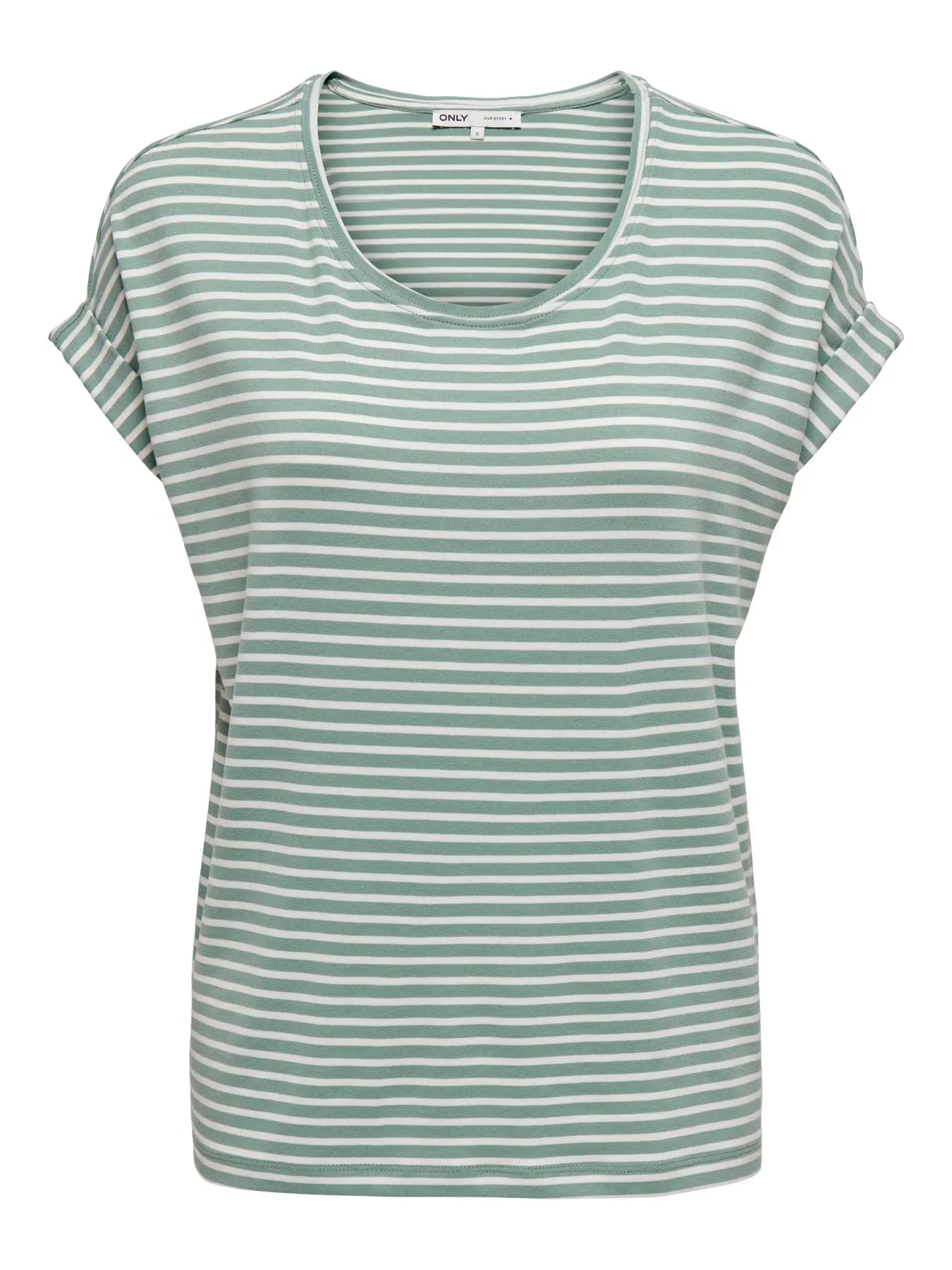 ONLY MOSTER T-shirt Randig Jadeite / Cloud Dancer