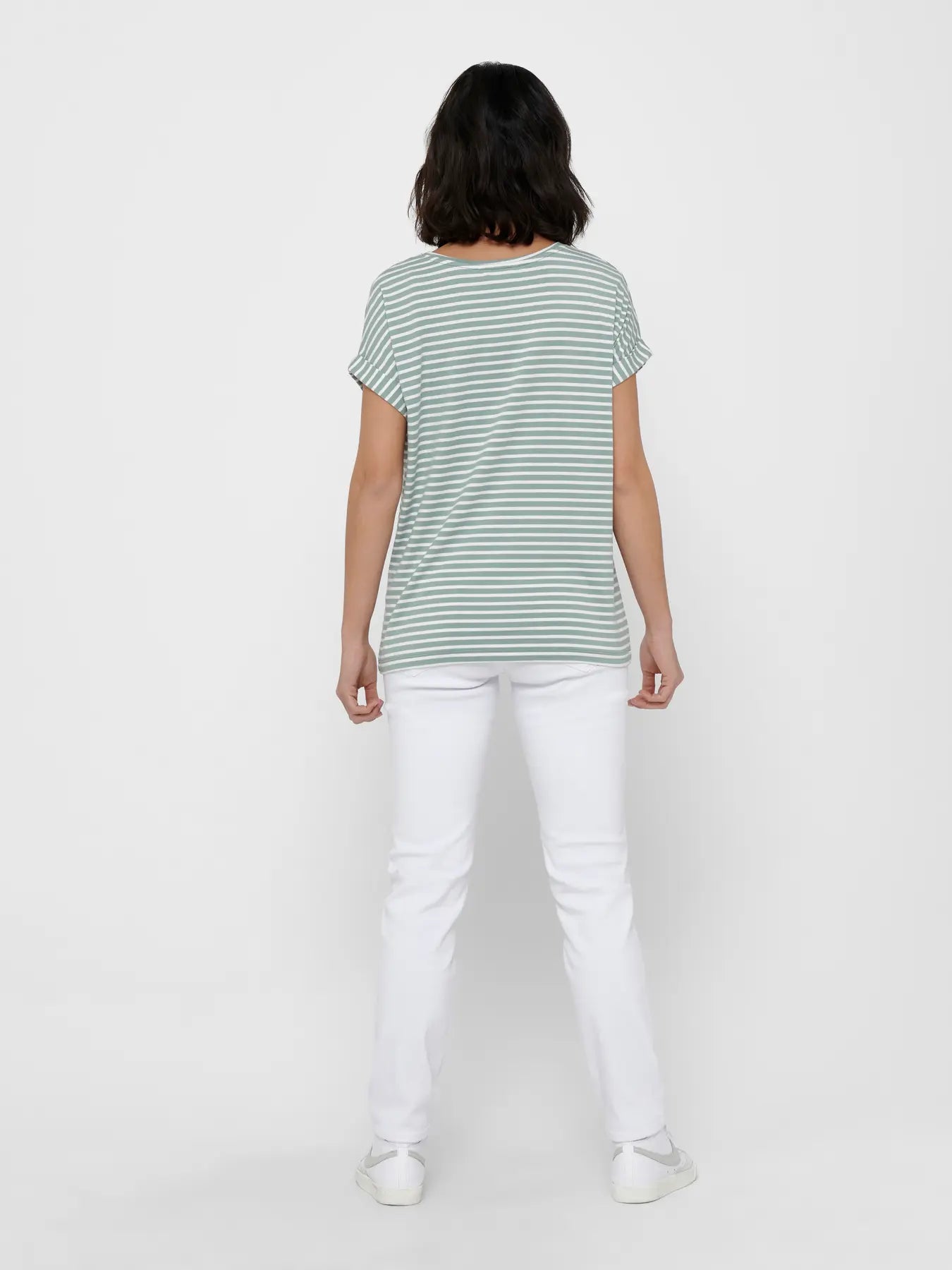ONLY MOSTER T-shirt Randig Jadeite / Cloud Dancer