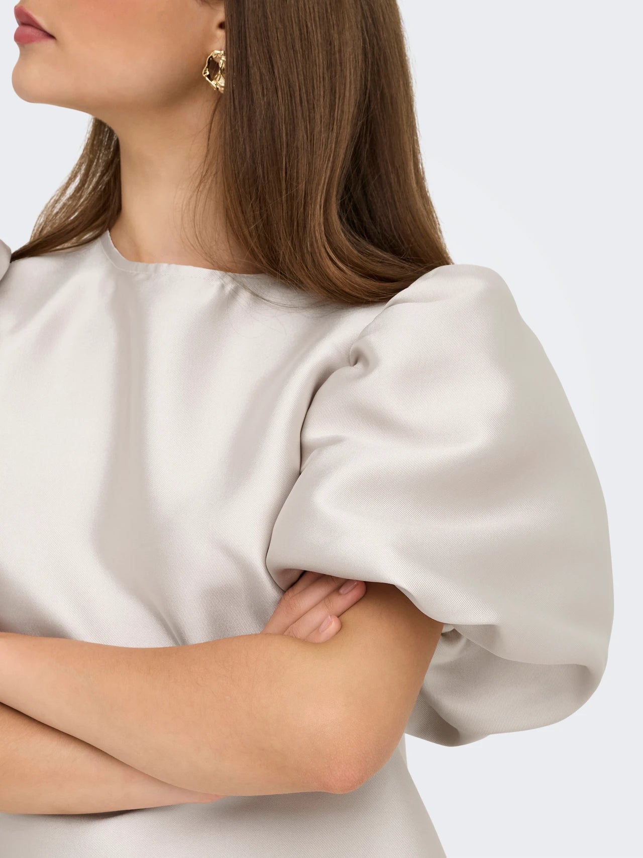 ONLY MANNY 2/4 HEAVY SATIN TOP PUMICE STONE