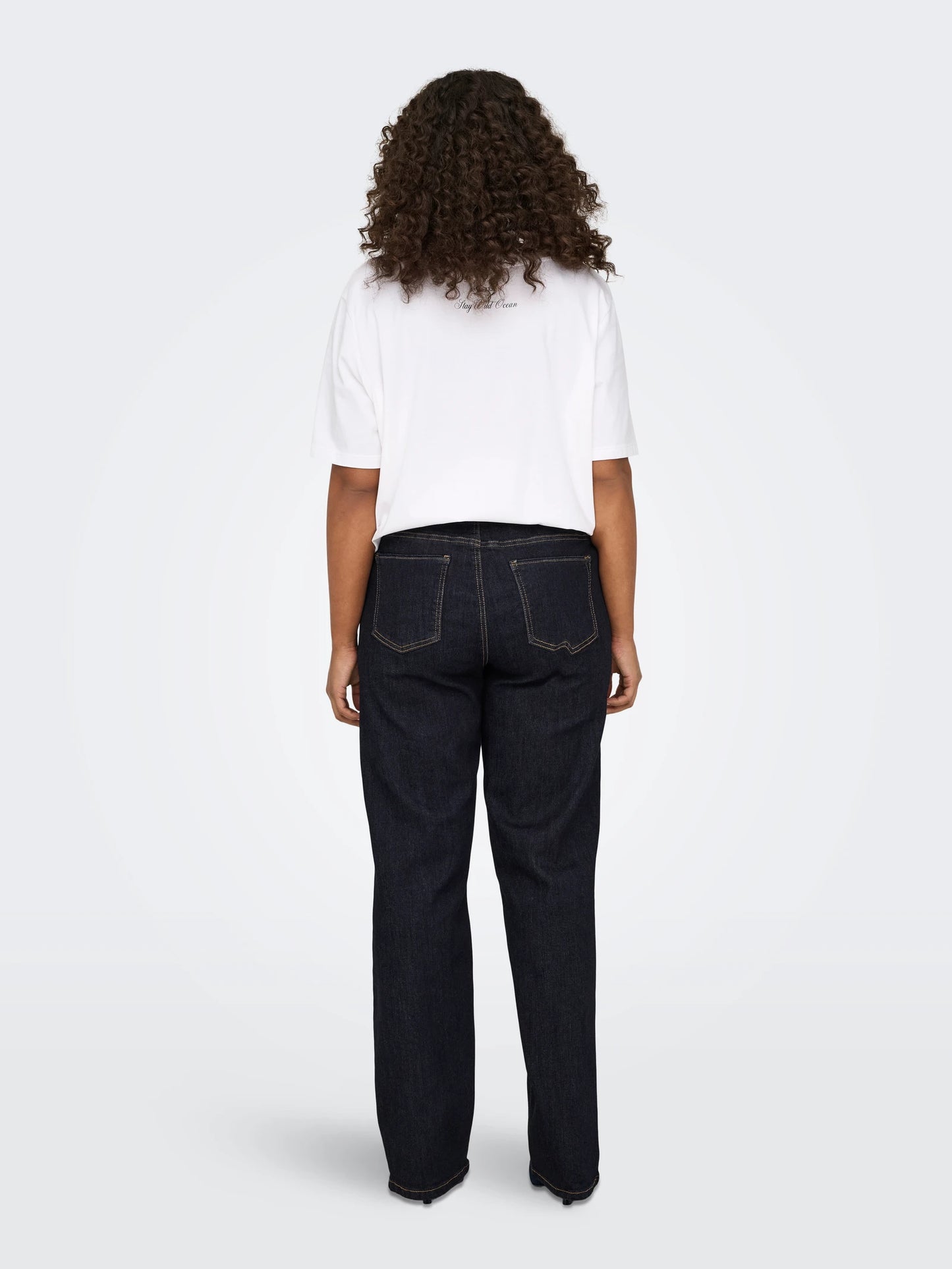 CARMAKOMA ALICIA Jeans Medelhög midja Rak passform Dark Blue Denim