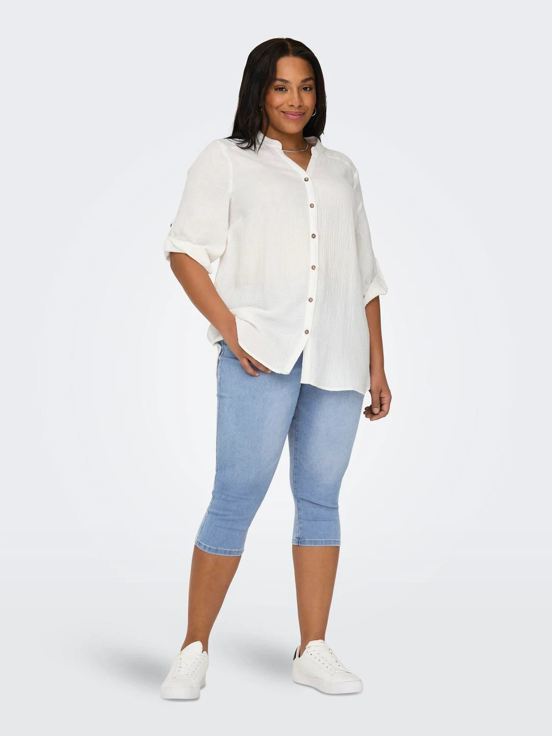 CARMAKOMA AUGUSTA Shorts Hög midja Skinny Fit