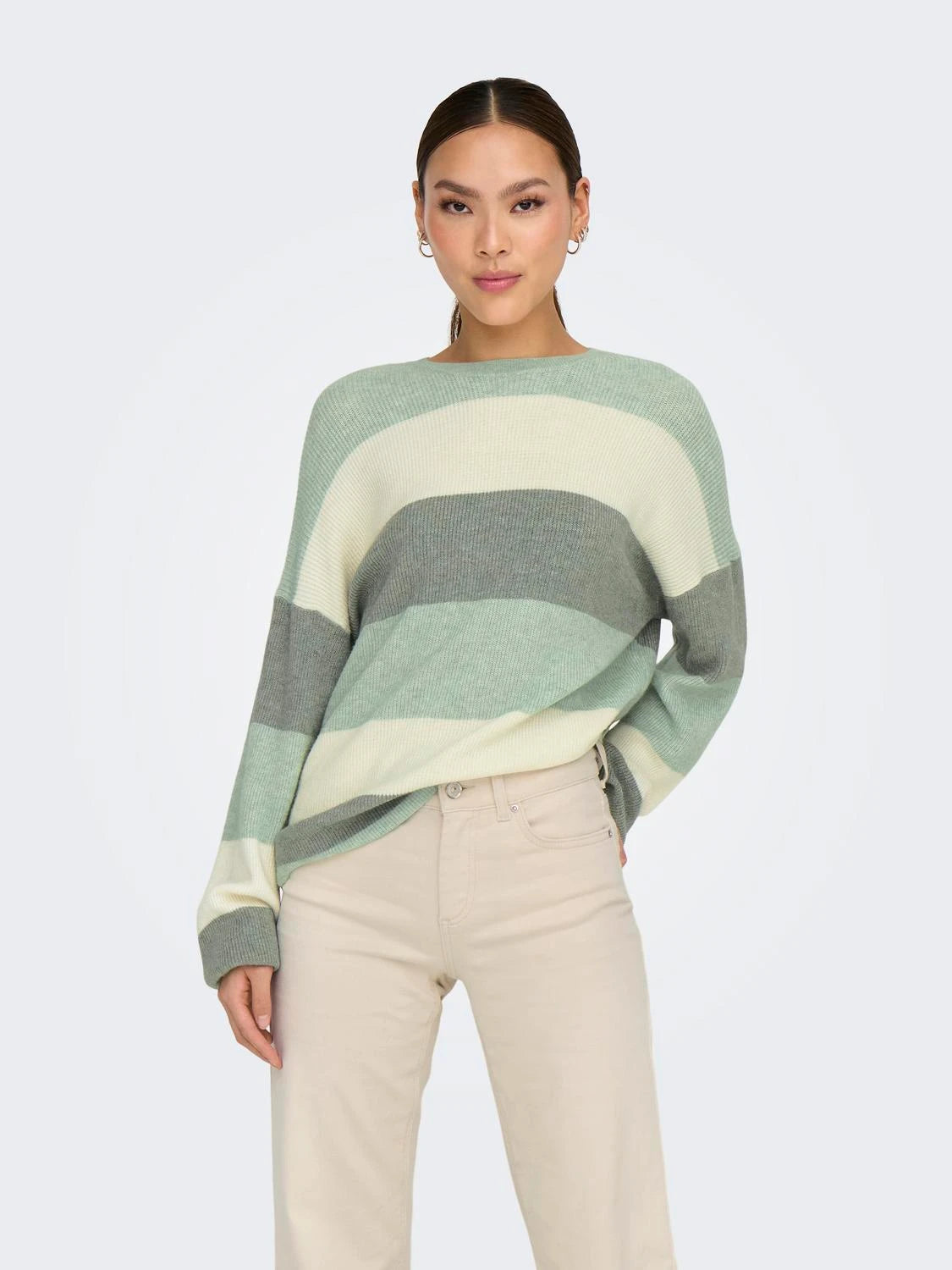 ONLY ATIA Stickad tröja Silt Green