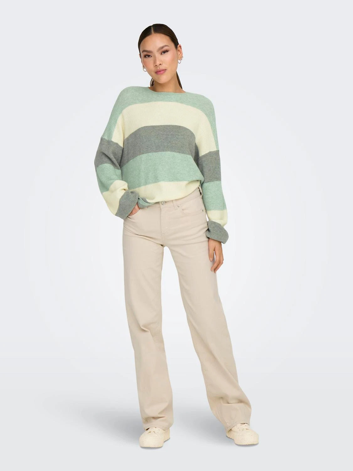 ONLY ATIA Stickad tröja Silt Green