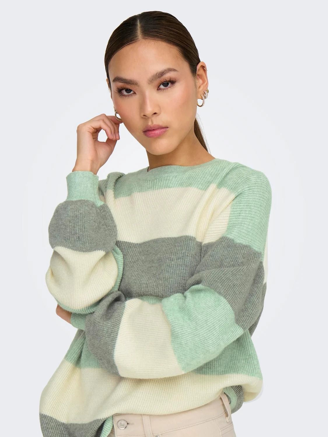 ONLY ATIA Stickad tröja Silt Green