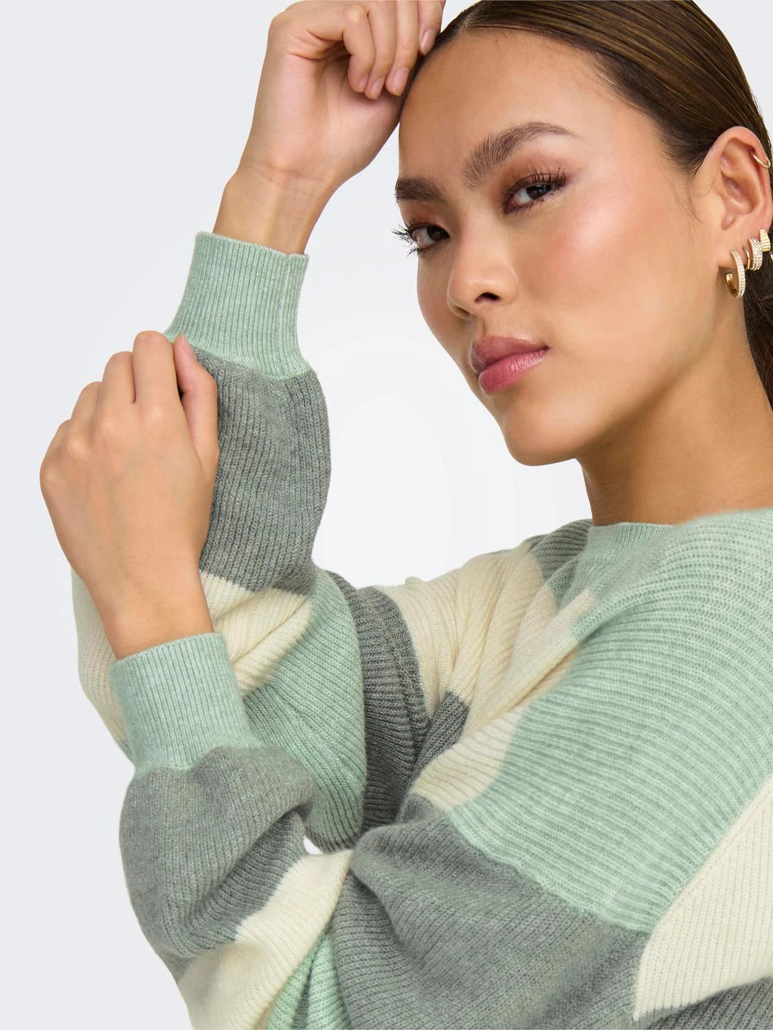 ONLY ATIA Stickad tröja Silt Green