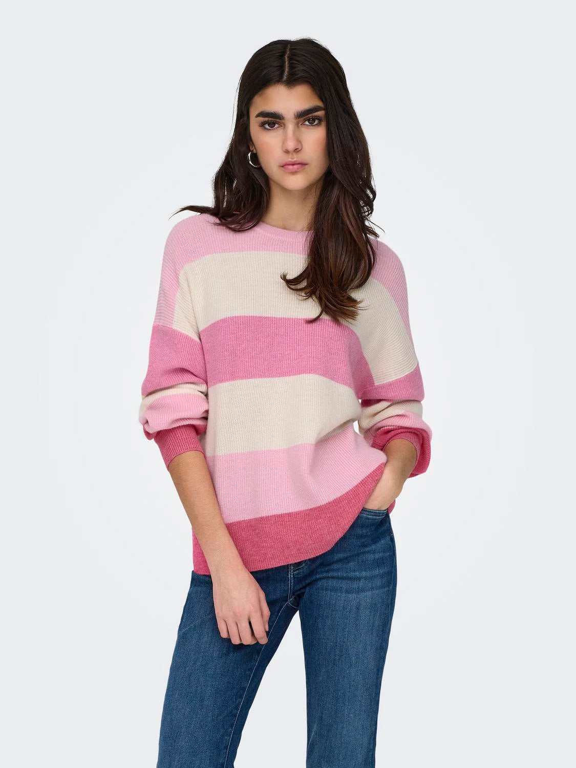 ONLY ATIA Stickad tröja Pink Lady