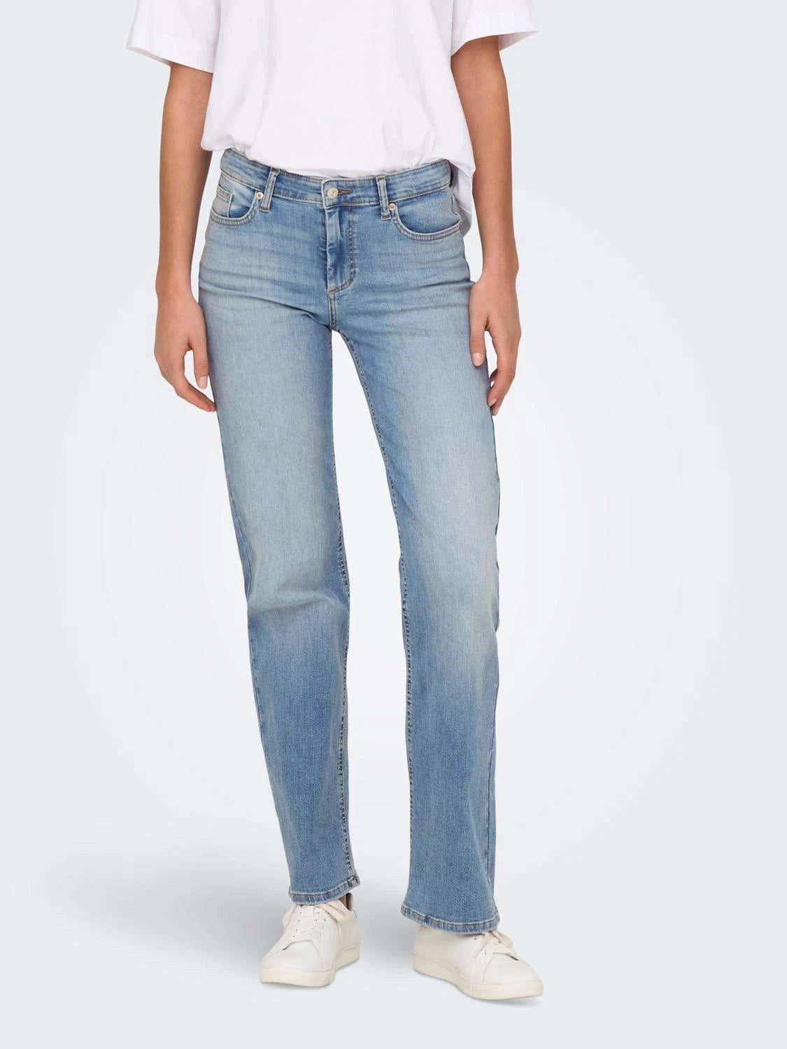 ONLY jeans BLUSH Rak passform Medelhög midja