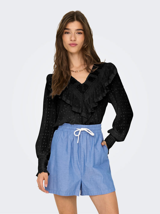 ONLY ELEANOR Svart Topp