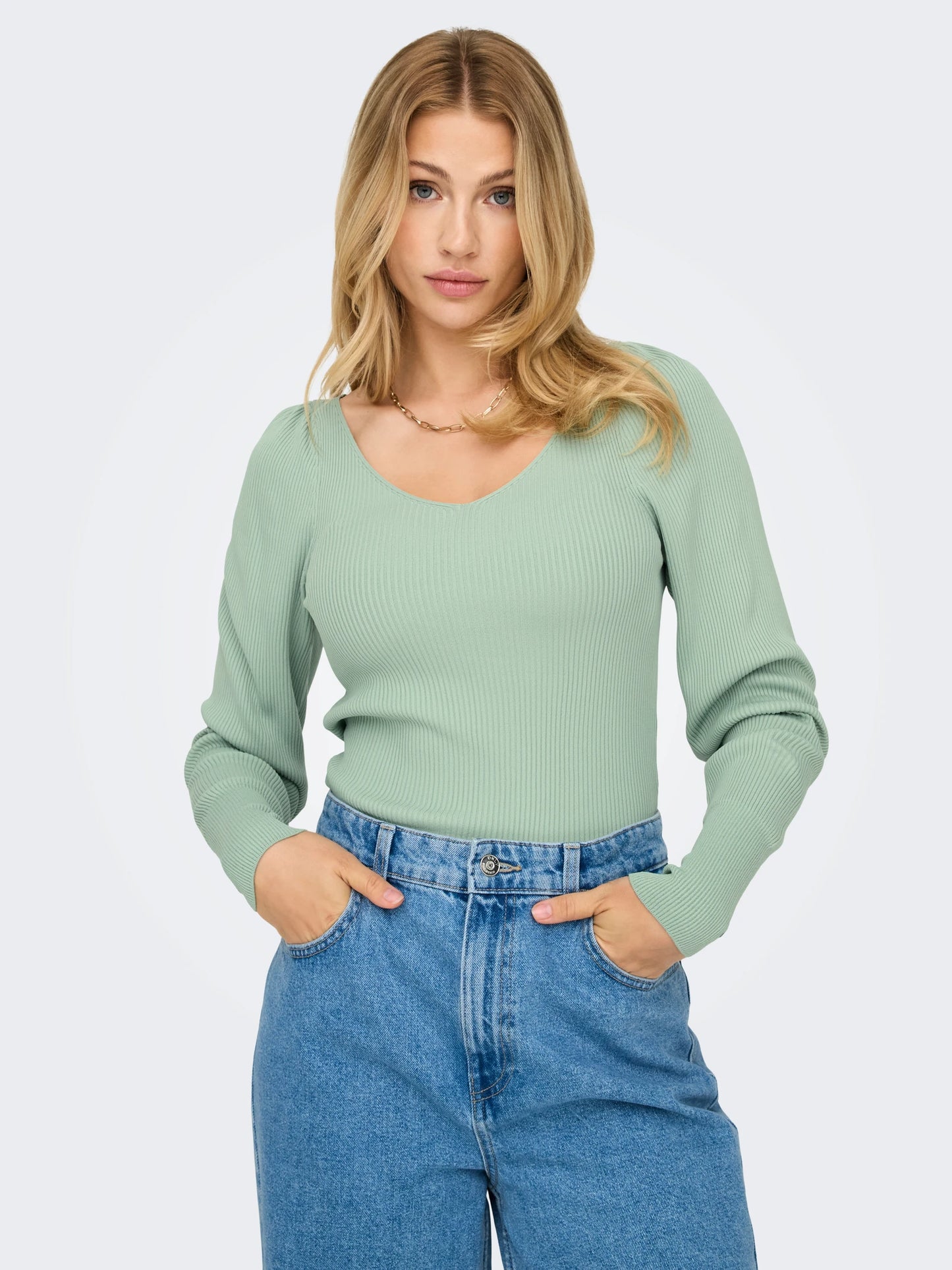 ONLY LEELO Topp Turkos/Aqua Grey