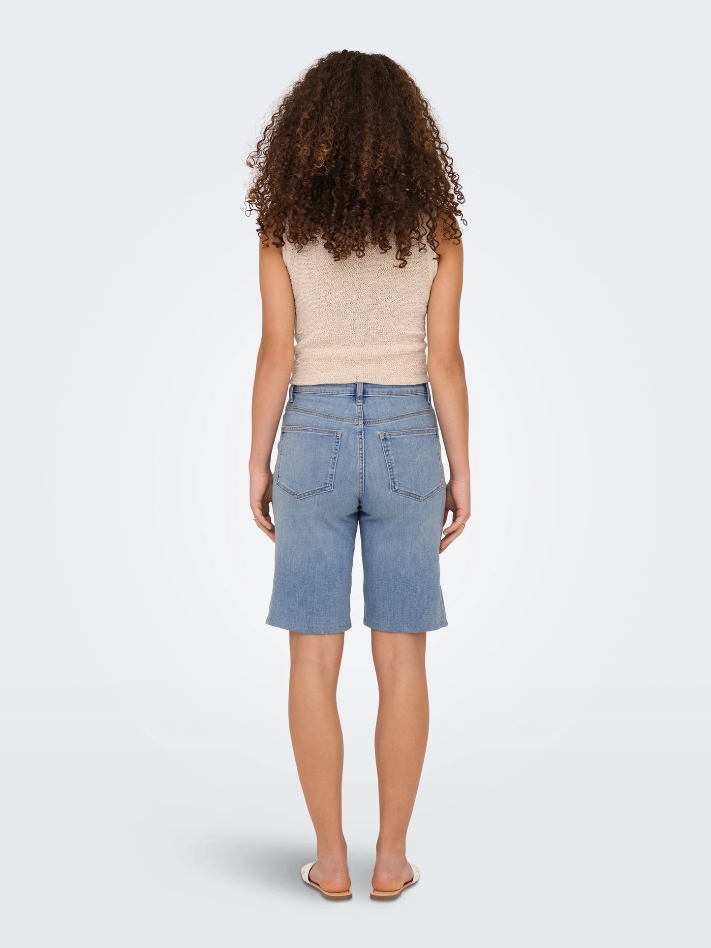 ONLY MADISON Denimshorts Hög midja Normal passform Blått / Light Blue Denim