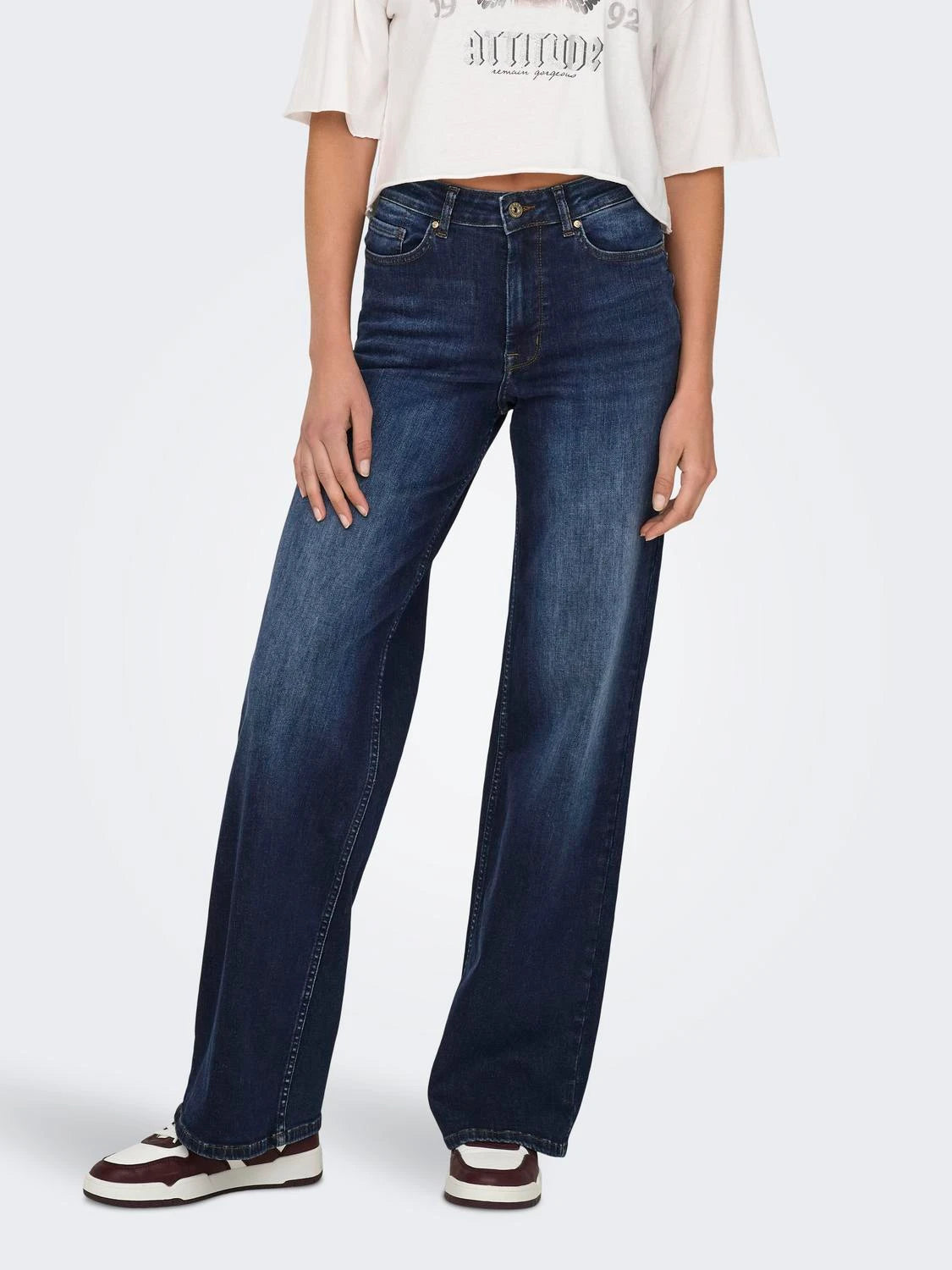 ONLY Jeans MADISON Hög midja Vida ben