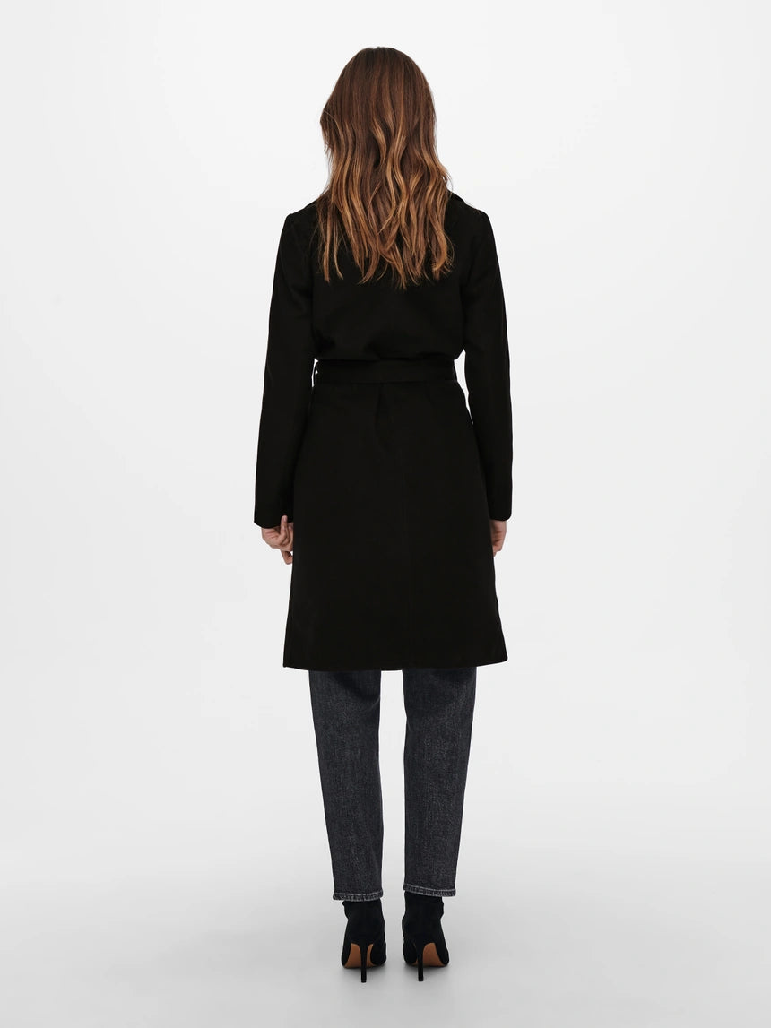 ONLY NEW PHOEBE DRAPY COAT SVART