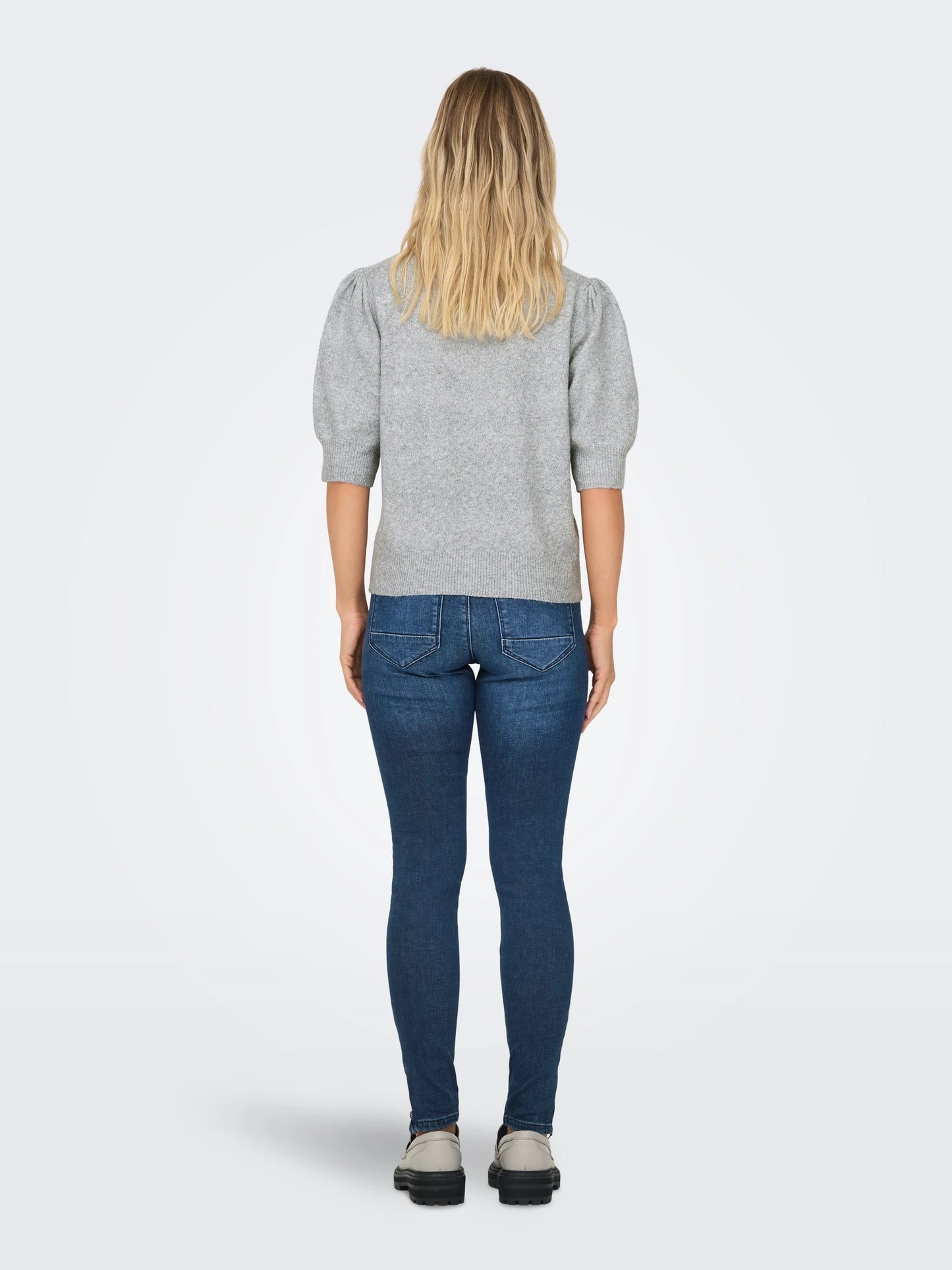 ONLY RICA Stickad tröja Light Grey Melange