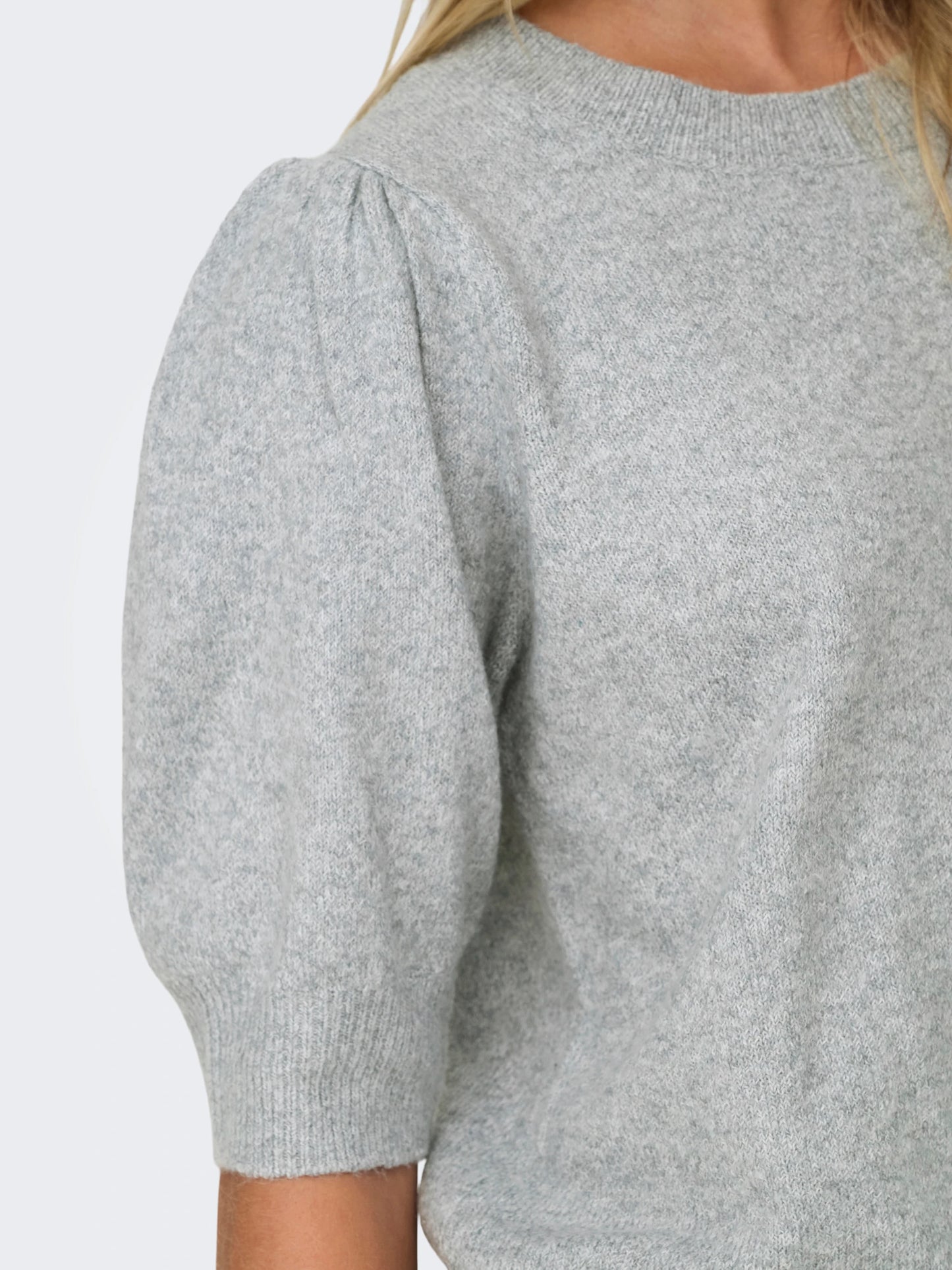 ONLY RICA Stickad tröja Light Grey Melange