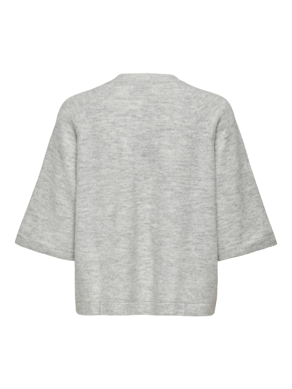 ONLY SIMONI Stickad tröja Light Grey Melange