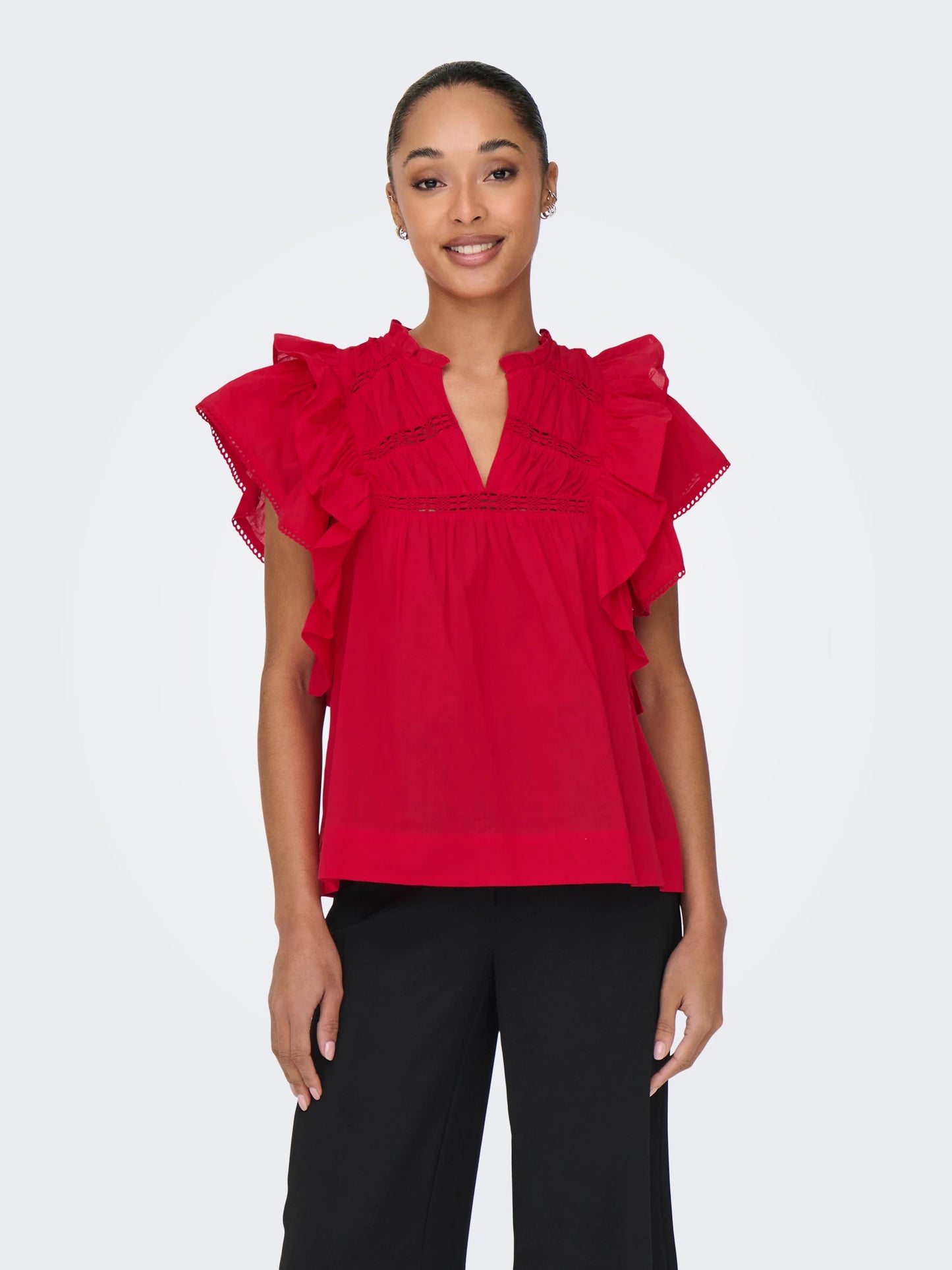 ONLY SUNNY Topp High Risk Red