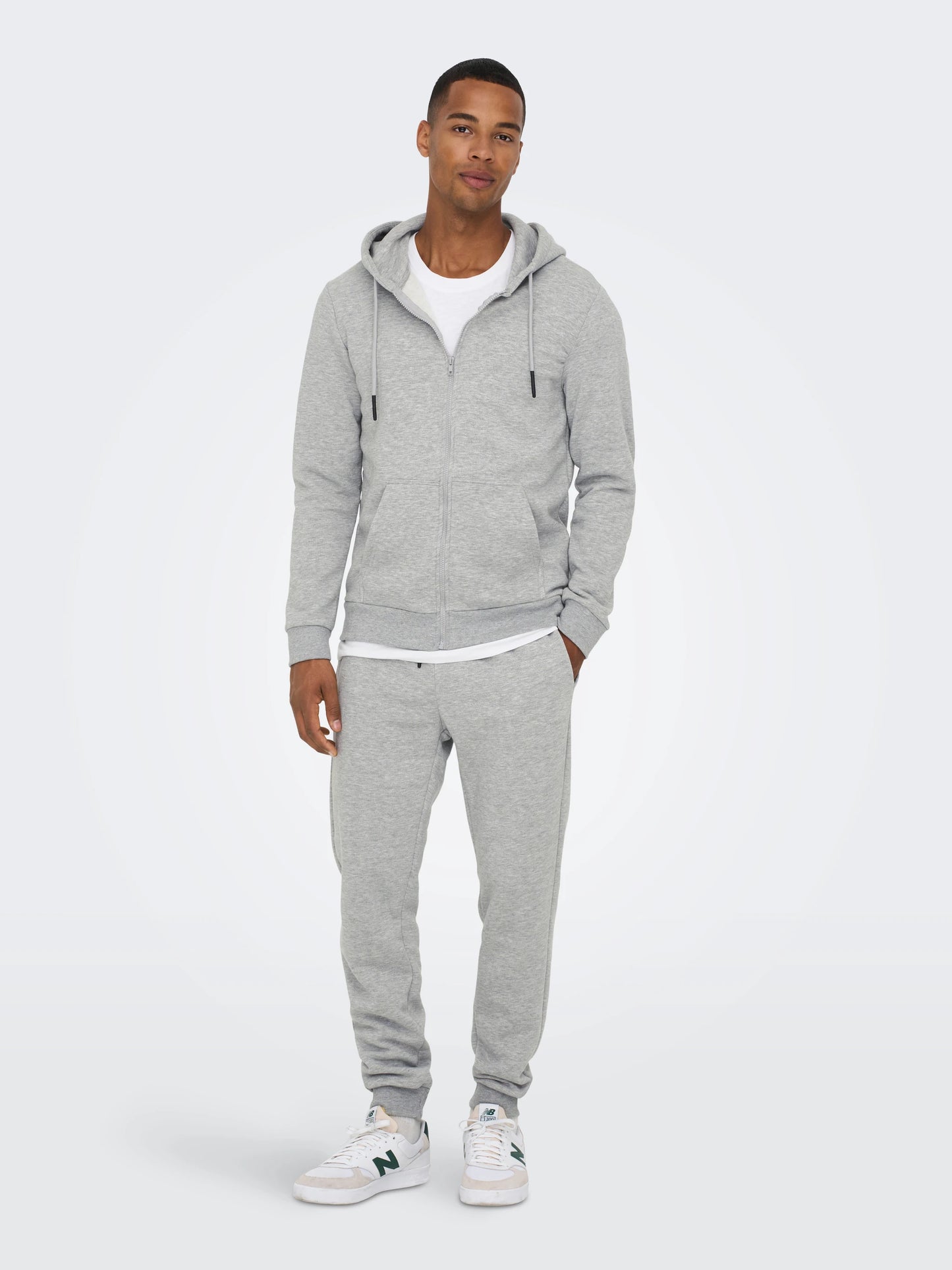 ONLY & SONS CERES Sweatpants Light Grey Melange Normal passform