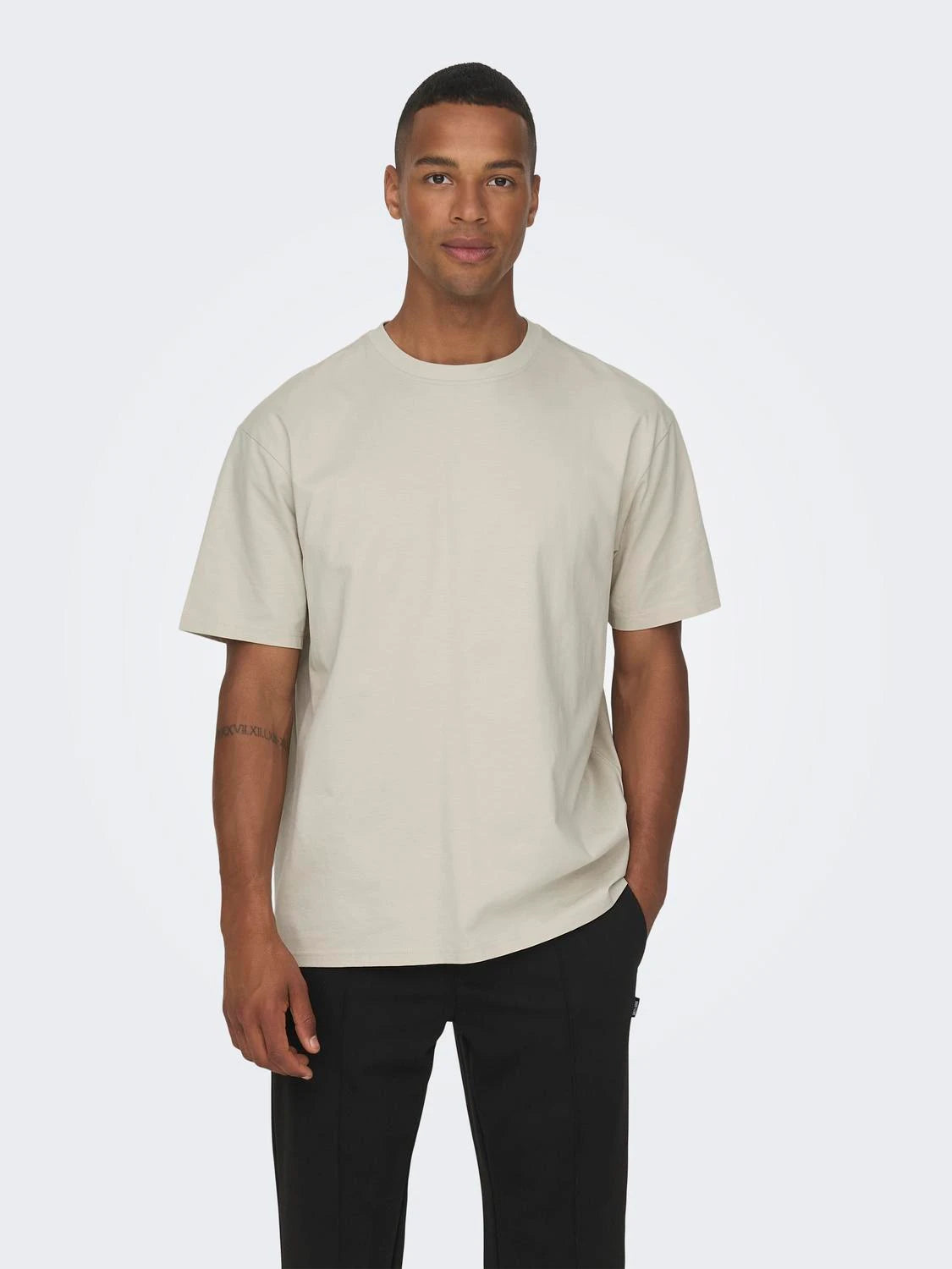 ONLY & SONS FRED T-shirt Beige/Silver Lining