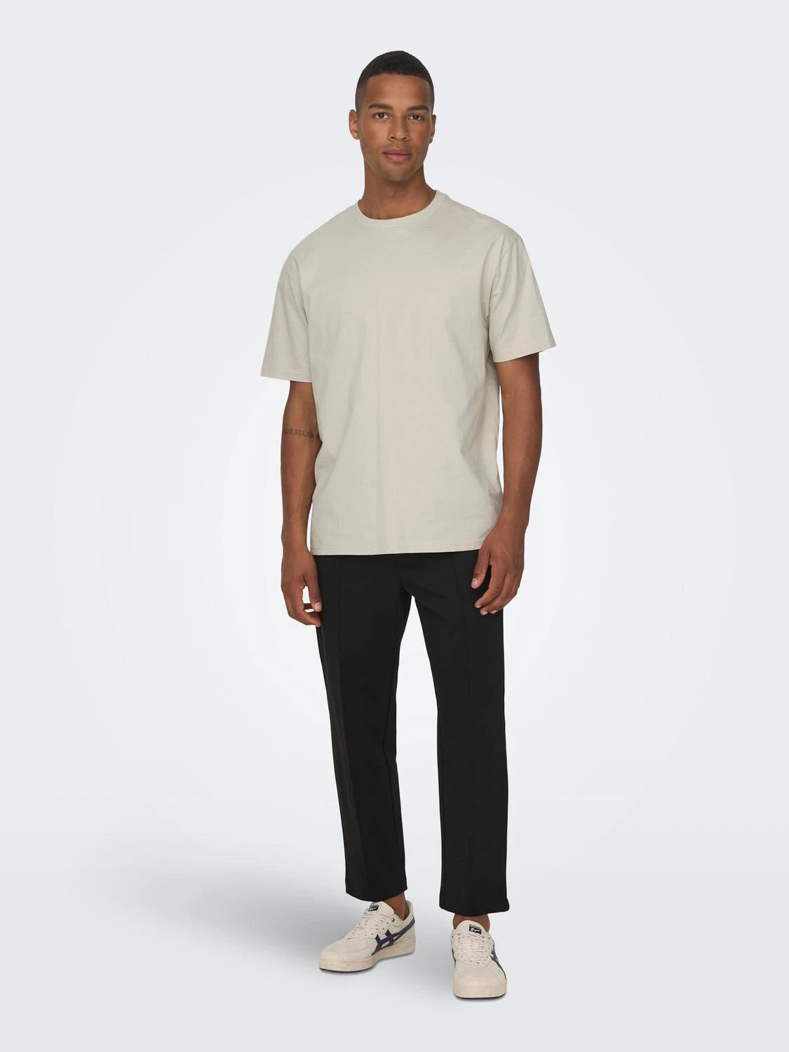 ONLY & SONS FRED T-shirt Beige/Silver Lining