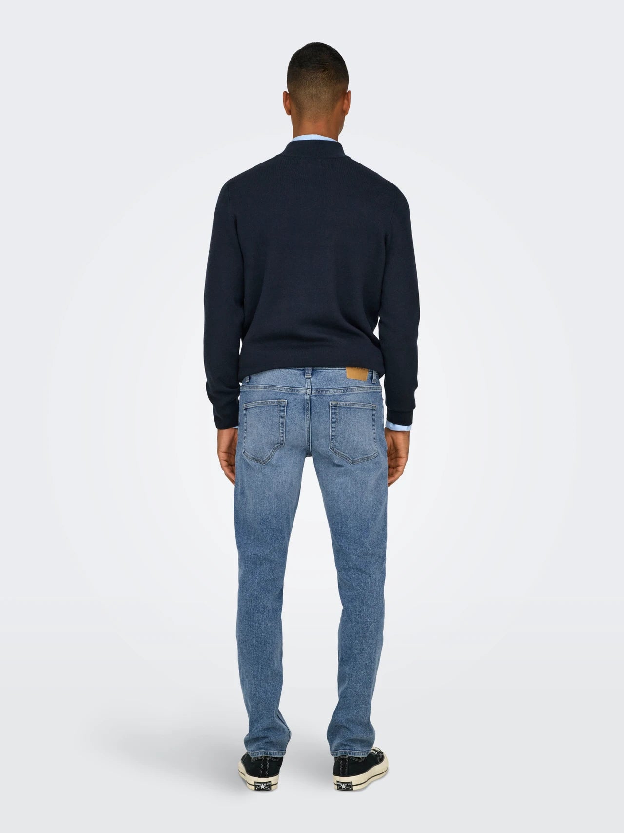 ONLY & SOONS LOOM Jeans Light Blue Denim Låg midja Normal passform