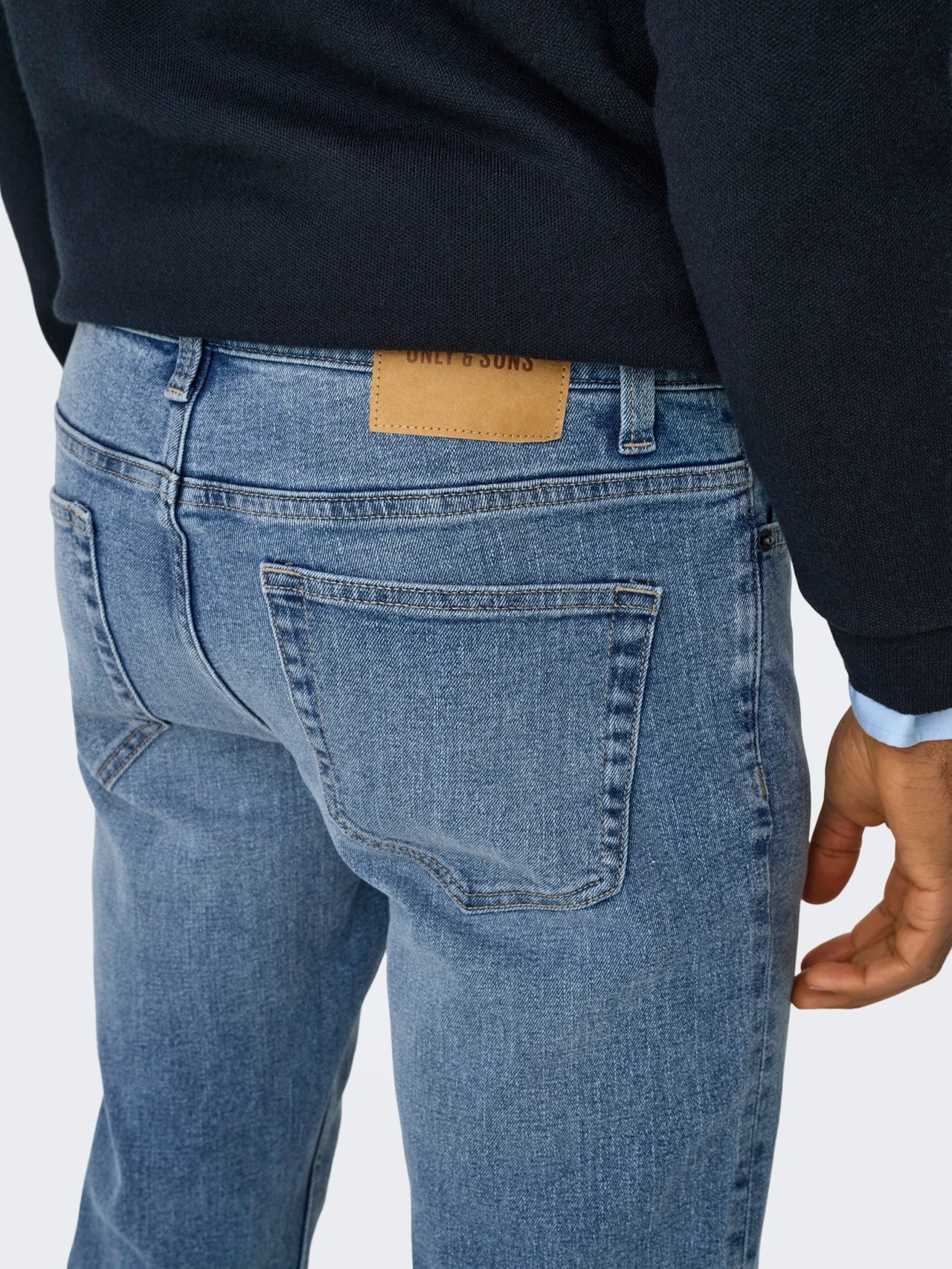 ONLY & SOONS LOOM Jeans Light Blue Denim Låg midja Normal passform