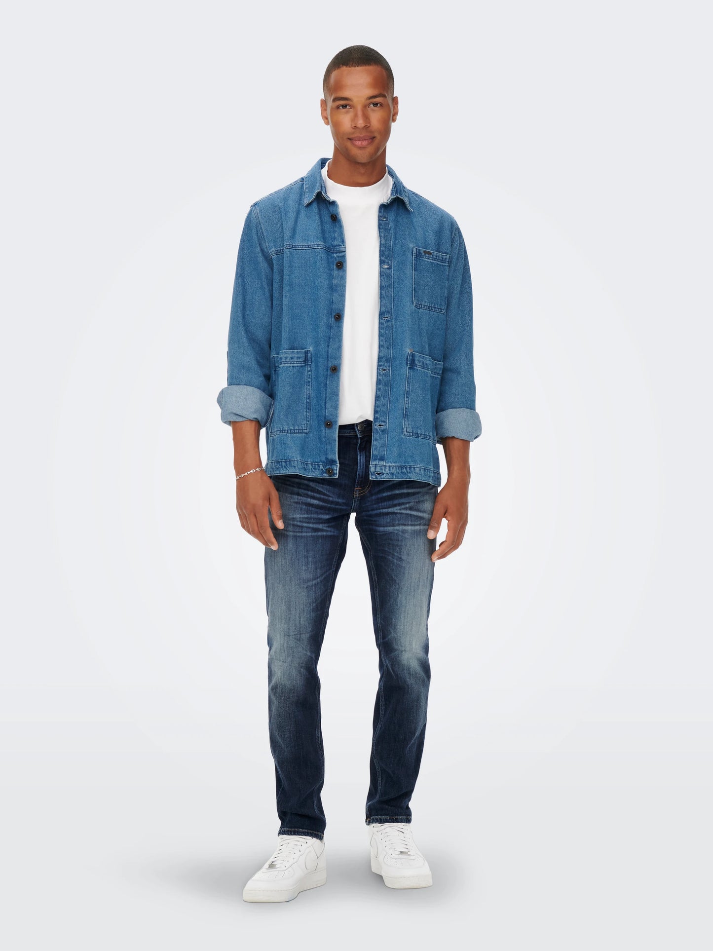 ONLY & SONSWEFT Jeans Blue Denim Medelhög midja Normal passform