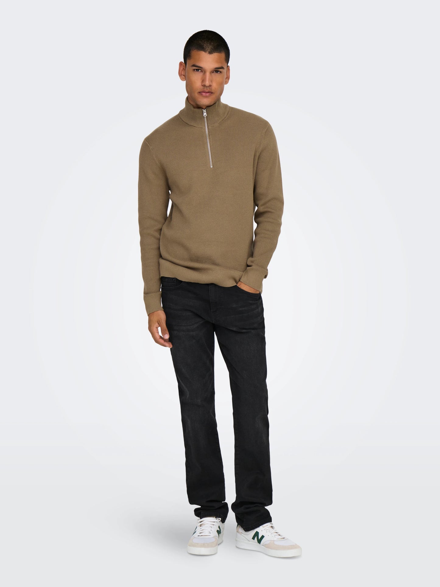 ONLY & SONS WEFT Jeans Svarta Medelhög midja Normal passform