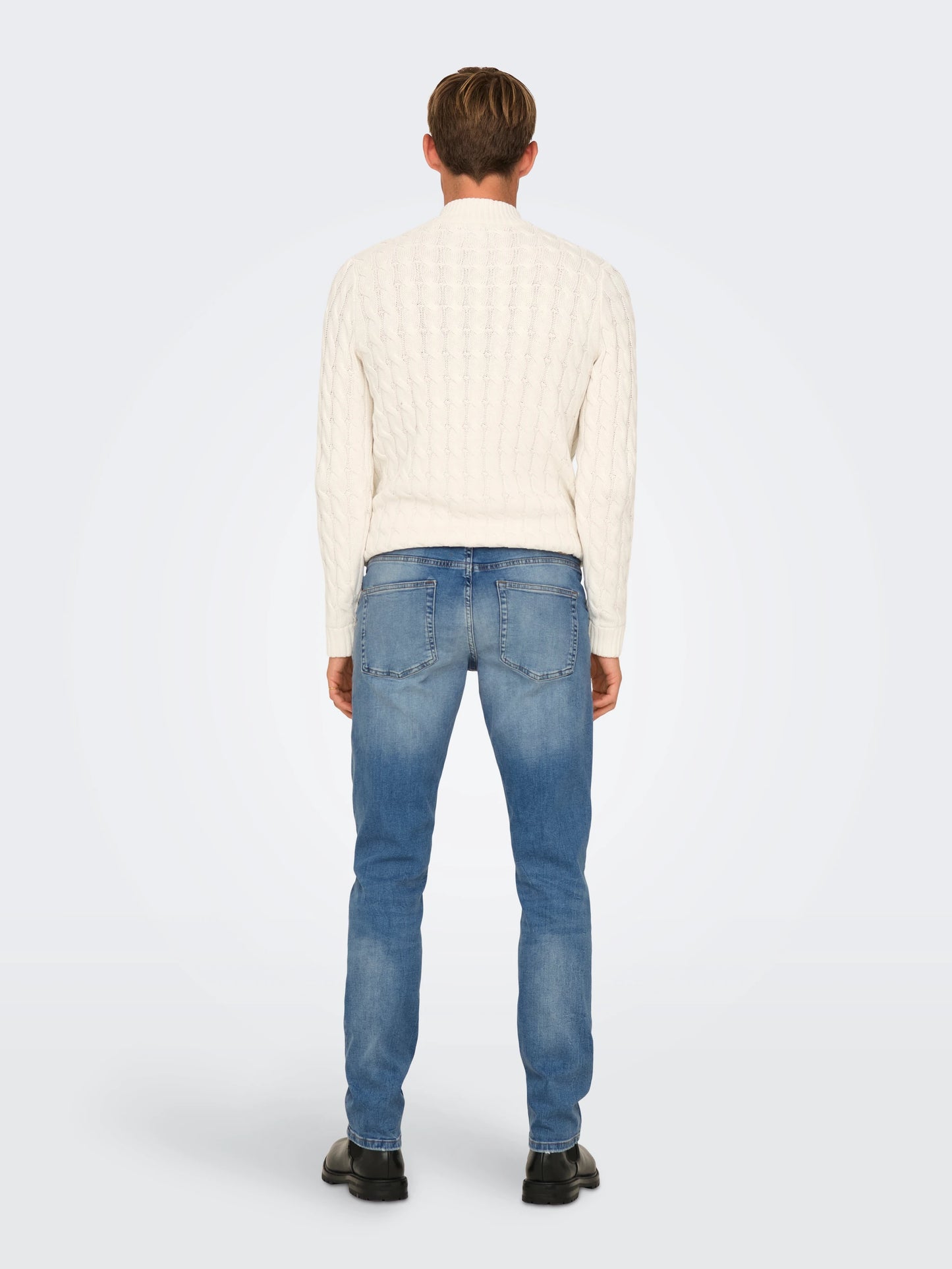 ONLY & SONS WEFT Jeans Light Medium Blue Denim Medelhög midja Normal passform